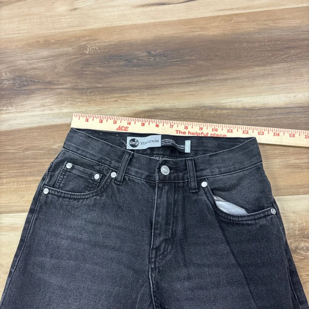 Levi's SilverTab Jeans Kids Size 14 Regular Stay Loose Cotton Black Streetwear